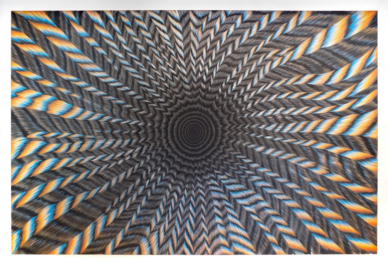 Zonder titel, 2023, 120x180cm, Acrylverf en micapigment op linnen. Door Annemarie Slobbe.